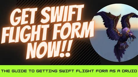 The Swift Flight Form quest chain is one way that druids can gain their swift flight form (as well as some useful trinkets). . Swift flight form wotlk